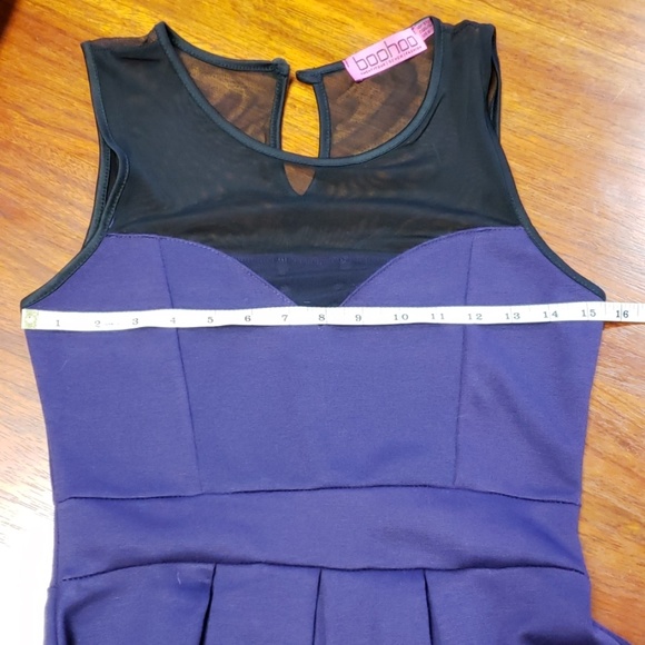 Black mesh and purple skater dress - Picture 7 of 7
